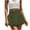 Army Green, variant on WTOBBY Women's Fashion Solid Color High Waist Bubble Skirt, Double Layer Design with Light Stretch, Casual Half Skirt for Office and Party Wear, Elegant Tiered Style,White M