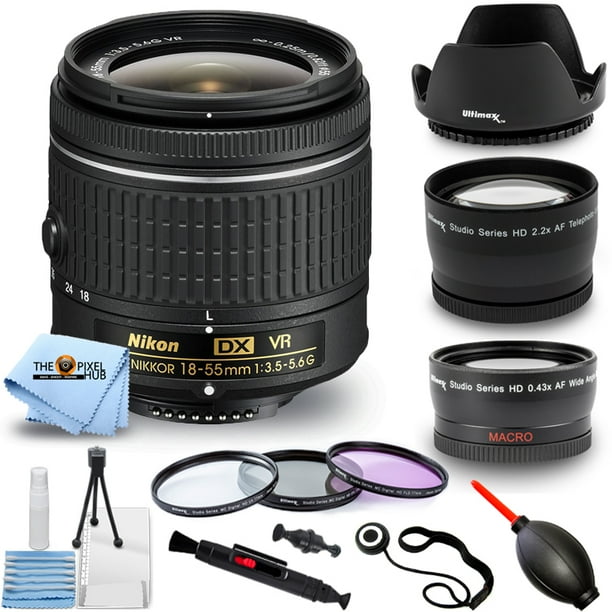 Nikon Af P Dx Nikkor 18 55mm F 3 5 5 6g Vr Lens Pro Bundle White Box Walmart Com Walmart Com