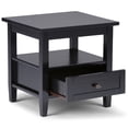 thumbnail image 5 of WyndenHall  Norfolk SOLID WOOD 20 inch Wide Rectangle Transitional End Side Table - 20 inch Wide Black Painted,Lacquer, 5 of 5