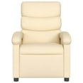 thumbnail image 5 of vidaXL Massage Recliner Chair, Adjustable Backrest/ Footrest, Cream Fabric Reclining Sofa, 5 of 6