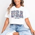 thumbnail image 2 of 250th Anniversary USA Shirt, 4th of July Shirts for Women and Men, Floral America 250 Tshirt, Patriotic Womens Tops, 2 of 7