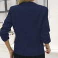 thumbnail image 5 of Holzkary Blazers for Women Suit Jackets Dressy 3/4 Sleeve Blazer Business Casual Outfits for Work for Women Suit Jackets 3/4 Sleeve Outfits for Work Dark Blue S, 5 of 9
