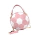 thumbnail image 3 of Bolso bandolera de gran capacidad con forma de balón de fútbol, ​​bolso de mano redondo. Rosa, 3 of 9