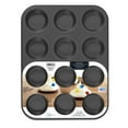 thumbnail image 6 of Mainstays 12 Cup Nonstick Muffin Pan, Cupcake Pan, 2.9" Diameter cup, Gray, 6 of 6