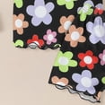 thumbnail image 4 of Ccpelsie Girls 2 Piece Summer Outfits Cap Sleeve T-Shirt and Drawstring Shorts Sets for Toddler Kids Girls(Black,2-3Y), 4 of 6