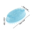 thumbnail image 4 of Unique Bargains 1 Pc Bath Brush Back Scrubber for Bathroom for Shower 4.72"x2.76"x1.69" Blue, 4 of 6