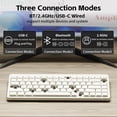 thumbnail image 3 of Node75  Mechanical Keyboard, 75% Hot Swappable Custom Low Profile Keyboard, 84  Computer Gaming Keyboards, Supports  Gestures, PBT Keycaps, RGB Backlit, /2.4GHz/USB-C, 3 of 6
