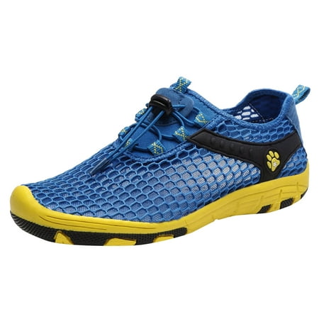 

Cathalem Women Sneakers Summer Couple Mesh Breathable Comfort Elastic Bland Casual Sports Shoes Quick Drying Wading Shoes Blue 38