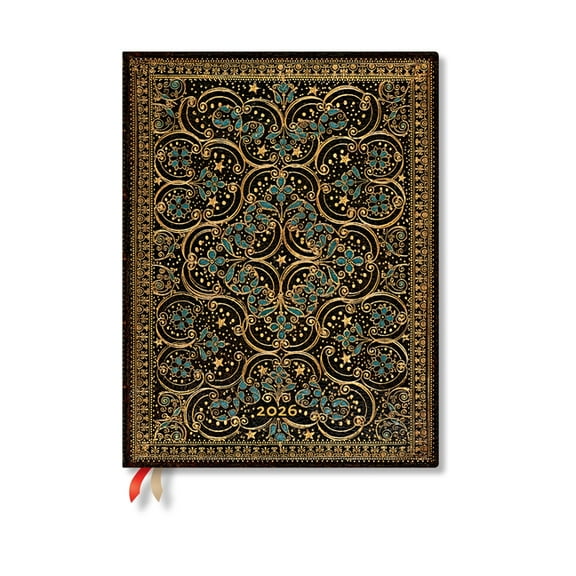 Paperblanks 2026 Restoration the Queen's Binding 12-Month Planner Flexis Ultra Day-At-A-Time Elastic Band 432 Pg 80, (Paperback)