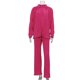 thumbnail image 3 of Blusa Mangas Largas Conjunto de pantalones y top con cuello vuelto para mujer, trajes casuales para mujer (rosa rojo M) Ygjytge Rosa roja T M para Mujer, 3 of 8