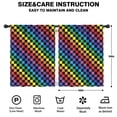 thumbnail image 2 of Blackout Kids Curtains,Colorful Rainbow Checkered Pattern Childrens Insulated Curtains Set Of 2,Bedroom Essentials,Toddler Room Decor 42"x54", 2 of 5