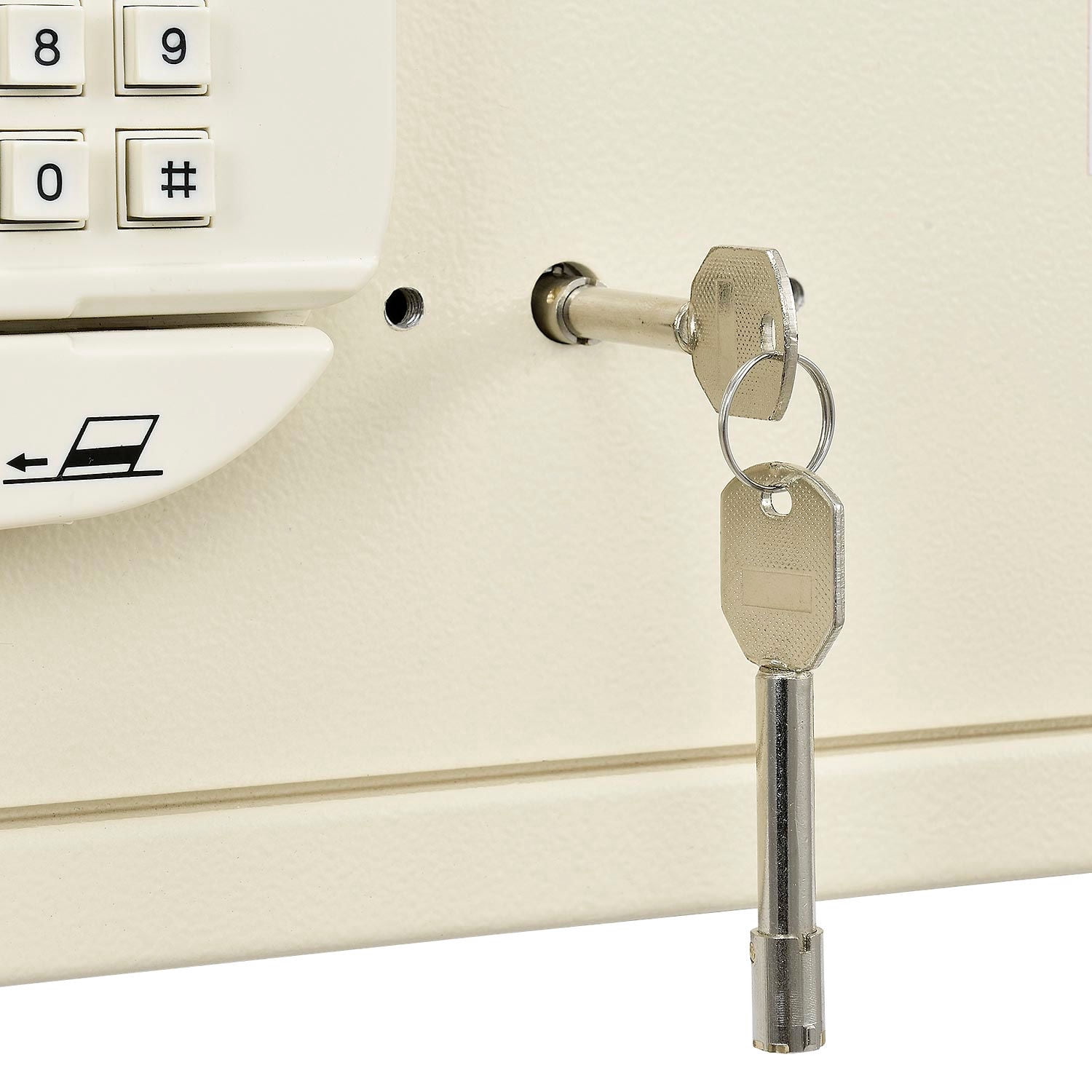Global Industrial Personal Hotel Safe Electronic Lock Card Slot 15x10x7 Keyed Di