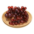 thumbnail image 1 of Bandeja de servir de bambú Uxcell, bandejas redondas de madera de 4 x 4 pulgadas, platos de servir portátiles para comida, fruta, bocadillos, pan, tocador, bodas, picnics, caqui, 1 of 7
