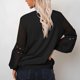 thumbnail image 4 of Camiseta de manga larga para mujer, jersey con cuello redondo, Top con manga acampanada, Top holgado informal para mujer, 4 of 6