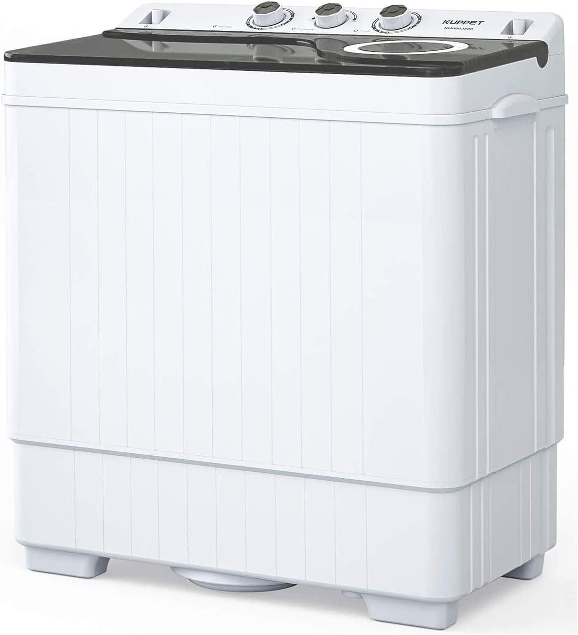 KUPPET Compact Twin Tub Portable Mini Washing Machine 26lbs Capacity
