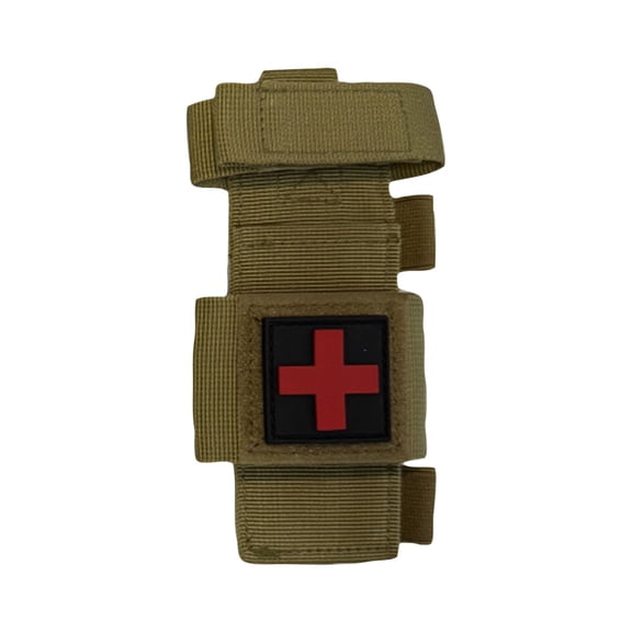 LIERTOUR Tourniquet Pouch Holder Upgraded Tactical Trauma Hemostatic Stash Case Lightweight Durable Composite fabric Universal Fit for First Aid Emergency Medical Survival Gear Khaki