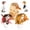 Gold, variant on 3 Pcs Porch Goose Wigs with Hair Clips, Cute Lawn Goose Statue Braid Wig, Porch Goose Outfits Costume for Outdoor Garden Patio Yard Goosey Decoration, Gold
