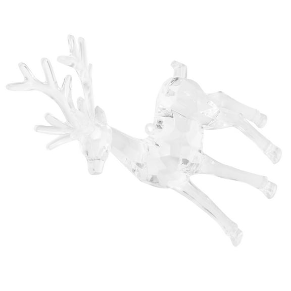 ELAYARD Clear Acrylic Christmas Deer Statue for Office Living Room Decorations