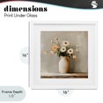thumbnail image 4 of Stupell Industries Modern Simple Floral Vase in Pastels White Framed Print Under Glass, 16 x 16, by Creative Studio, 4 of 8