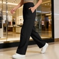 thumbnail image 5 of Wide Leg Yoga Pants for Women High Waisted Loose Fit Casual Summer Workout Lounge Trousers with Pockets, 2XL, 5 of 5