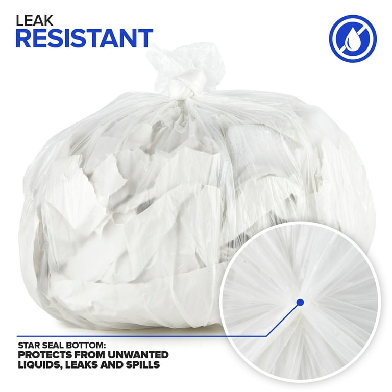 Hommaly 2.6 Gallon 240 pcs Small Clear Trash Bags, Strong Garbage Bags,  Bathroom Trash Can Bin Liners Unscented, Mini Plastic Bags for Office,  Waste Basket Liner, Fit 4.5-10 Liters, 0.5-2.6 Gal - Yahoo Shopping