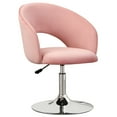 Pink Velvet Vanity Chair Vanity Stool Height Adjustable Accent Chair