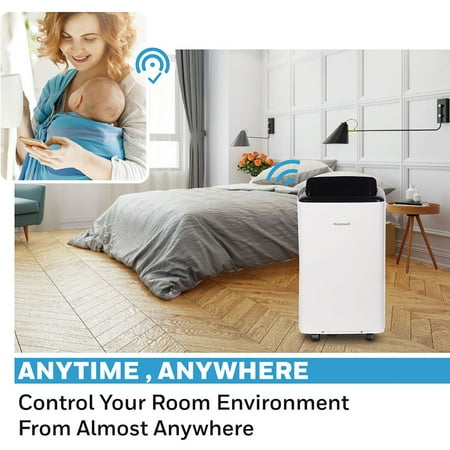 Honeywell - 10,000 BTU Smart Wi-Fi Portable Air Conditioner - Silver