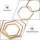 thumbnail image 4 of 30 piezas elegantes colgantes hexagonales de acero inoxidable encantos de bricolaje accesorio de fabricación de joyas decoración de joyería para mujer (dorado), 4 of 8