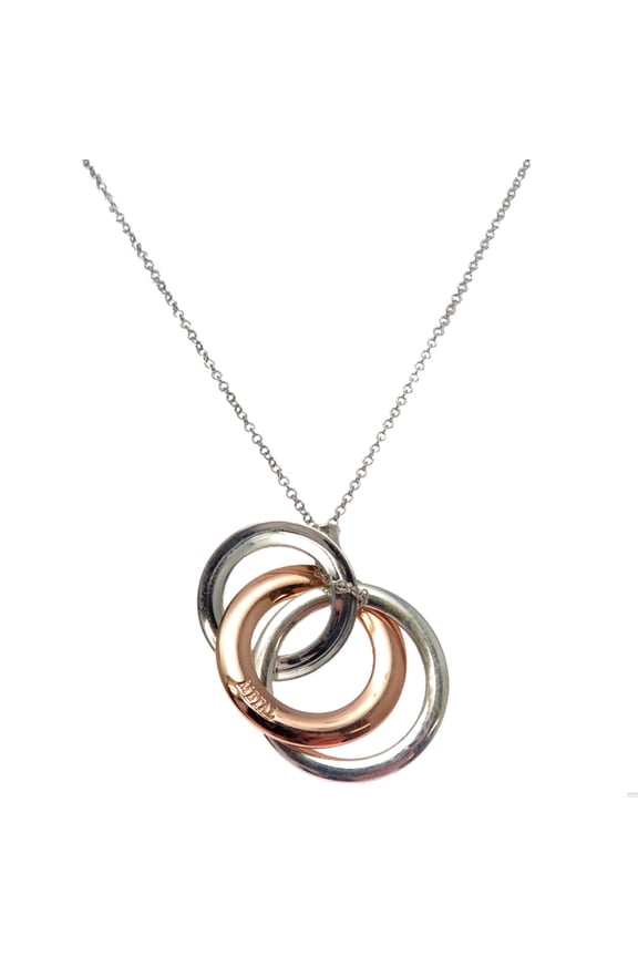 Pre-Owned Tiffany & Co. Interlocking Circle Women's Necklace, Sterling Silver 925