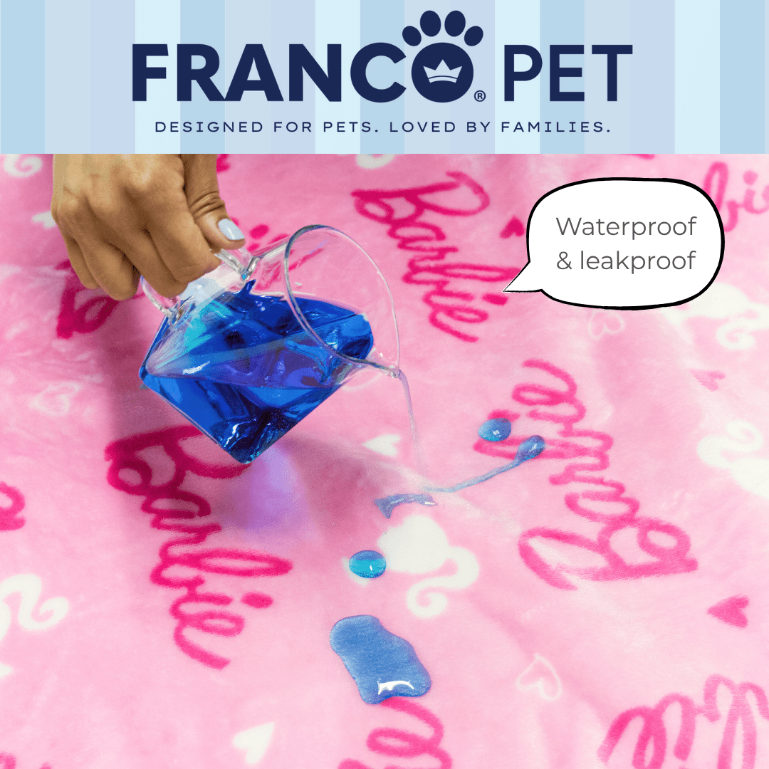 Barbie Waterproof Fleece Sherpa Dog Pet Throw Blanket, 30x40 Small