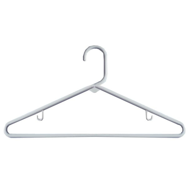 National Hanger Company Plastic Tubular White Hangers Plastic White