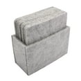 thumbnail image 2 of jifeng 5x8pcs Coaster Cup Mat Pad Insulated Placements Light Gray Square, 2 of 7