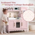 thumbnail image 4 of Best Choice Products Wooden Cottage Kids Pretend Play Kitchen with 11 Accessories, Espresso Machine - Pink, 4 of 10