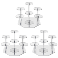 thumbnail image 1 of 3X Acrylic Risers Display Stand,7Tier Perfume Organizer and Cupcake Stand,Storage Display Stand for Collectibles,3 x Cake stand,Transparent, 1 of 6