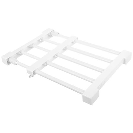 Masteelf White Plastic and Carbon Steel Adjustable Closet Shelves for Home Use Fits Most Furniture Retractable and Easy to Install