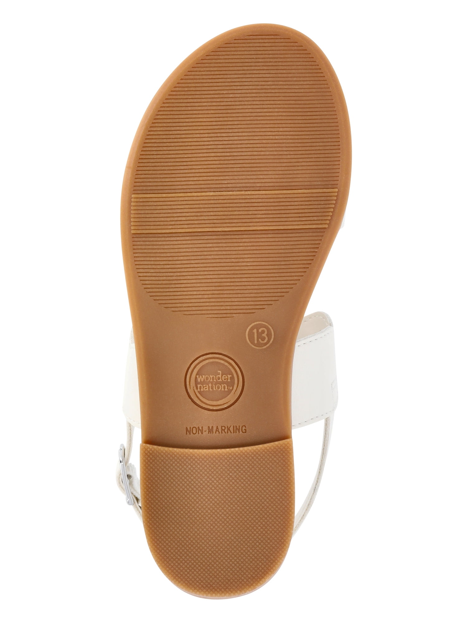 Wonder Nation Girls Two-Strap Slingback Sandals
