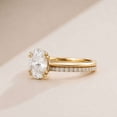 thumbnail image 3 of vylahjewellery Oval Cut Bridal Ring Set with Pave Diamond Band, Moissanite Wedding Ring Set for Her, Engagement Ring, 14K Yellow Gold Vermeil Rings, 3 of 7