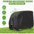 thumbnail image 5 of 4 Passenger Waterproof  Cart Cover Fits EZGO Club Car  - Black, 5 of 7