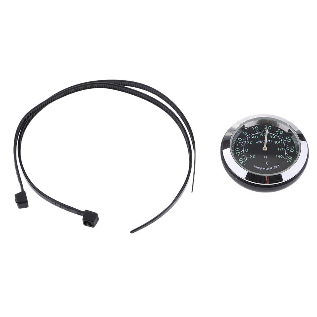 Black Motorcycle Scooter Temperature Gauge Meter Digital Thermometer