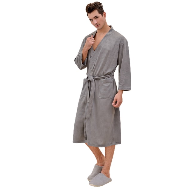 Albornoz De Talla M, Cárdigan De Tela Transpirable, Albornoces De Alta Absorción De Agua, Albornoces Suaves De Alta Calidad, Ligeros, Unisex Para El Hogar, Hotel, Spa Vogacara HA027940-01