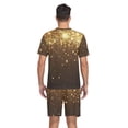 thumbnail image 6 of joogoo Men's Pajama Set Golden Fireworks V-Neck Pj Shorts Set 2 Piece Loungewear Sleepwear L, 6 of 7