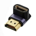 thumbnail image 2 of FVH HDMI Male to HDMI 2.1 Female Vertical 90 Degree Down Angled UHD Extension Adapter Support 8K 60hz HDTV, 2 of 7