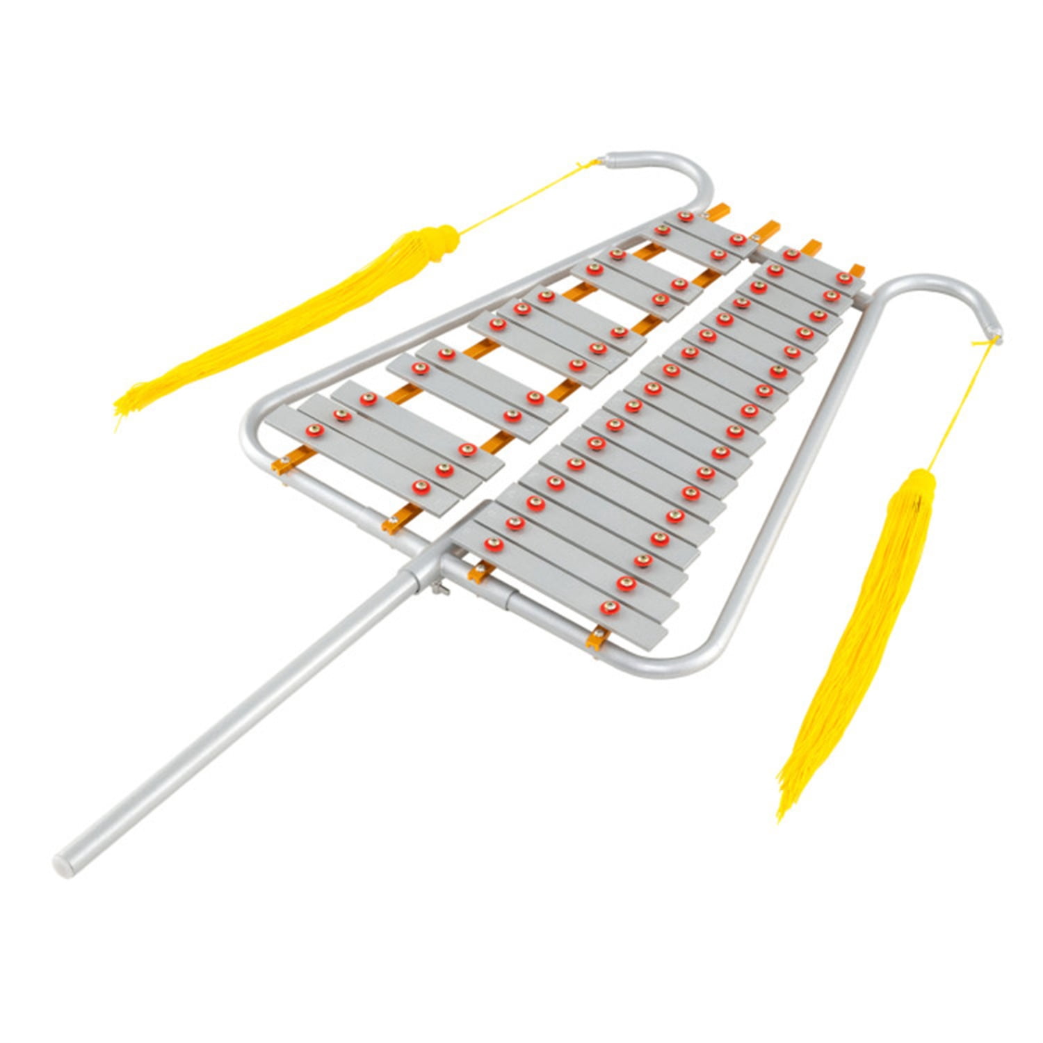 29 Key Marching Glockenspiel Silver Aluminum C5-A7 Tune, Adjustable Length with Mallets & Belt​