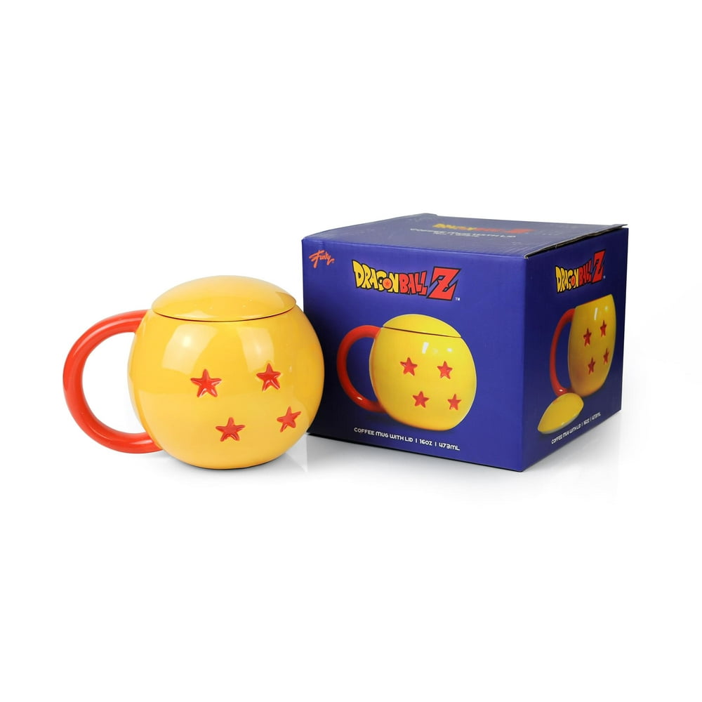 Dragon Ball Z 4-Star Dragon Ball Mug | Ceramic Mug With Lid | Holds 16
