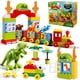 thumbnail image 1 of Construyendo bloques de juguete con diseño de dinosaurio y conejo, con tren y T-rex, 1 of 7