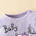 thumbnail image 5 of ZRBYWB Girl Clothes Long Sleeve Ribbed Romper Bodysuit Cartoon Dairy Cow Print Bell Bottoms Pants Outfits Baby Clothes, 5 of 6