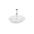 thumbnail image 2 of 8 Light Chandelier - Baroque Style Chrome Finish & Frosted Glass - Elegant Ceiling Light Fixture, 2 of 2