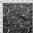 thumbnail image 3 of oneOone Silk Tabby Gray Fabric Abstract Irregular Lines Sewing Material Print Fabric By The Yard 42 Inch Wide, 3 of 4