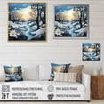 thumbnail image 4 of Designart "Winters Tree Beauty Pointillism II" Pointillism Floater Framed Wall Art Living Room, 4 of 7