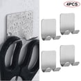 thumbnail image 2 of 4X Holder Shaving Brush Bracket Wall Adhesive Shower Stainless Steel Hooks, 2 of 5